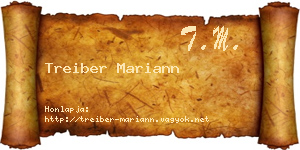 Treiber Mariann névjegykártya